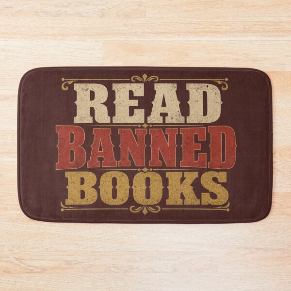 Item preview, Vintage Read Banned Books Typography | Retro Western Bookworm Art designed and sold by BLUESKY11a.