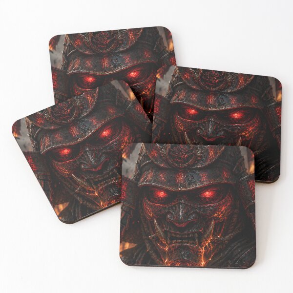 Item preview, Cursed Kabuto Oni Helmet Dark Samurai Art designed and sold by MouradStudio.