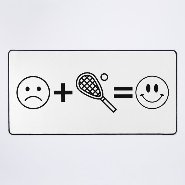 Item preview, The Squash Happiness Formula - Sad Face Plus Racket Equals Smile designed and sold by Vision Crafted.