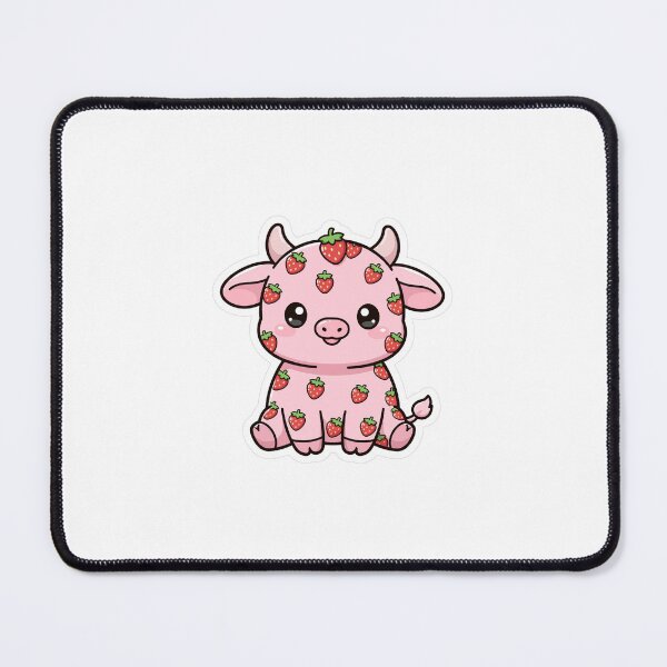 Item preview, Strawberry Cow - Pink Kawaii Cow designed and sold by FBA.