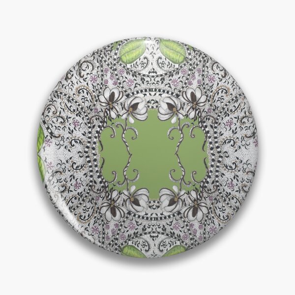 Item preview, Mirrored Zentangle Floral designed and sold by LorieFossaArt.