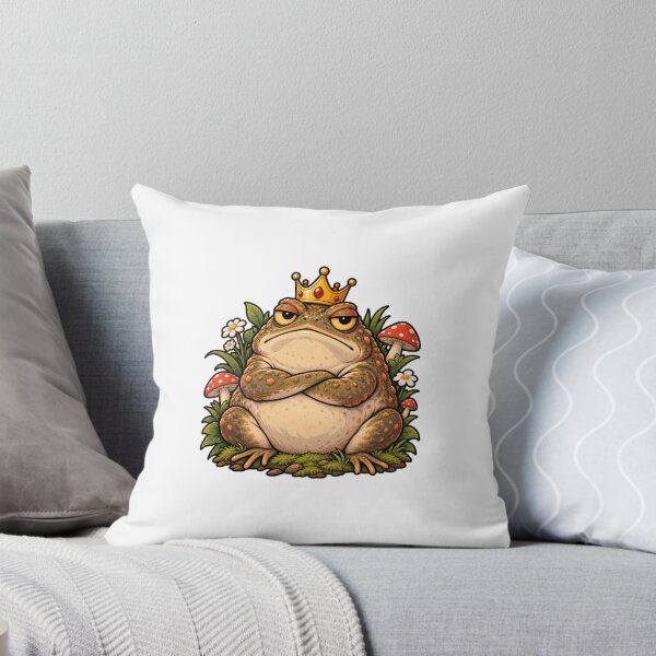 Item preview, Grumpy Crowned Toad Ironic Sticker Art designed and sold by PratikG24.