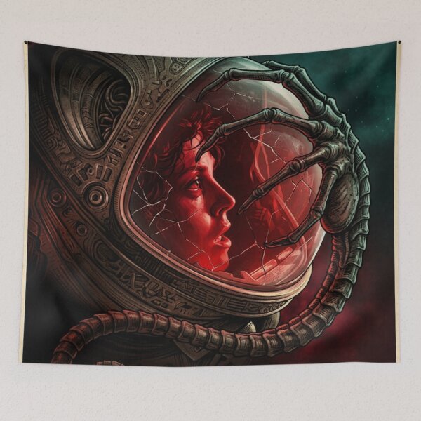 Item preview, Alien Original Custom Vintage Movie Poster Wall Art Tee Design designed and sold by Cool Robot Bro..
