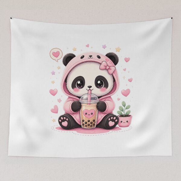 Item preview, Cute Kawaii Panda with Bubble Tea designed and sold by MySthore.