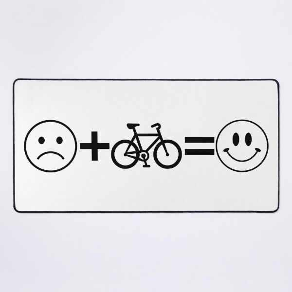 Item preview, The Cycling Happiness Formula - Sad Face Plus Bicycle Equals Smile designed and sold by Vision Crafted.