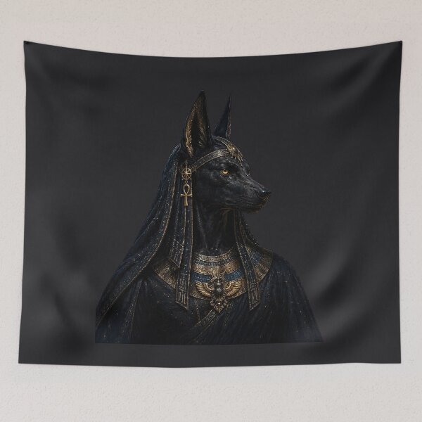 Item preview, Anubis Egyptian God of the Dead – Ancient Egypt Mythology Art designed and sold by Alcyone-Blue.