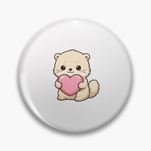 Item preview, Otter Holding Heart - Kawaii Love Otter designed and sold by FBA.