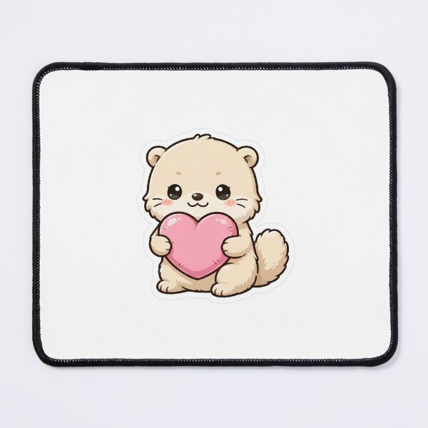 Item preview, Otter Holding Heart - Kawaii Love Otter designed and sold by FBA.