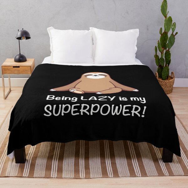 Item preview, Being LAZY is My Superpower! (on Black) designed and sold by PawsitiveMum3.