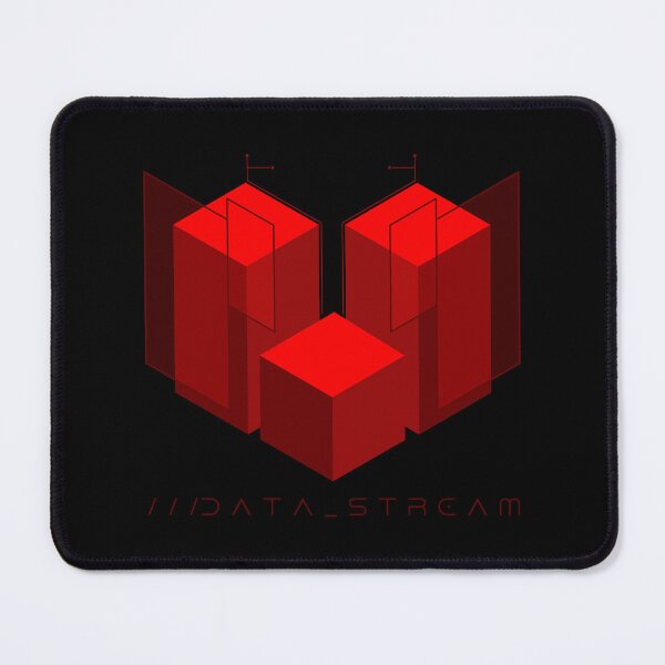 Item preview, Data Stream Red Geometric Minimalist Digital Art designed and sold by VOIDXX.