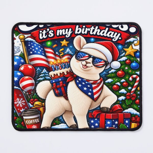 Item preview, Christmas Its My Birthday Bruh Funny Llama Holiday Art designed and sold by DailySparks.
