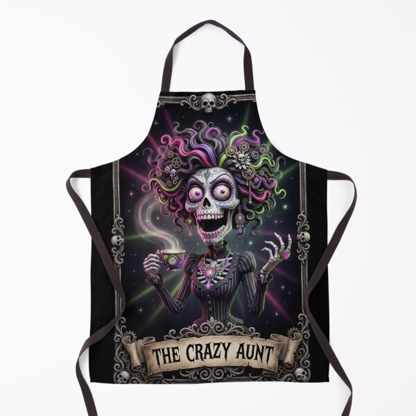 Item preview, The Crazy Aunt Tarot Card – Spooky Goth Coffee Skeleton designed and sold by MysticalSister.