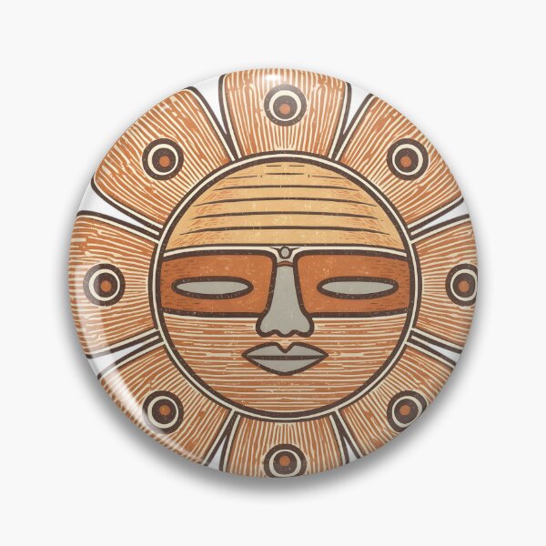 Item preview, Ancient Tribal Sun Mask Illustration designed and sold by wxcert.