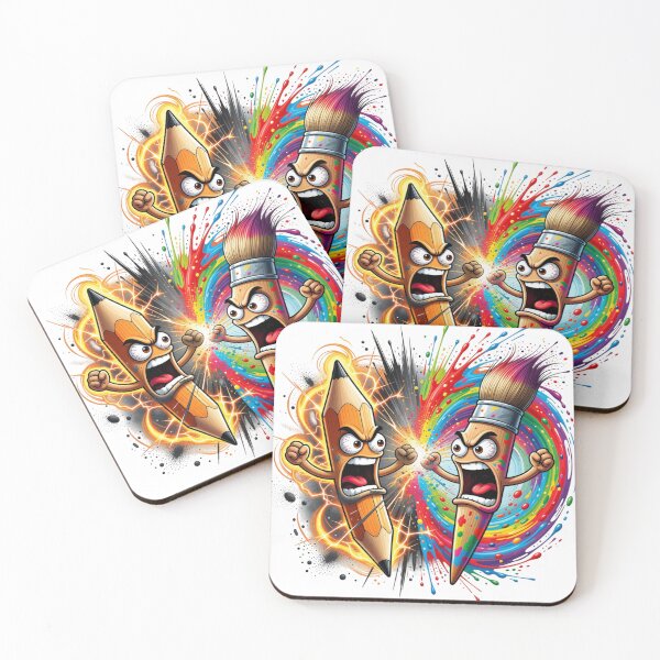 Item preview, Pencil Paintbrush Art Rivalry designed and sold by Imaginarium of Chaos falcon88 .
