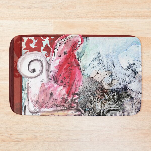 Item preview, Wonderland Asleep with Dogs and Bison (Original Mix Media Painting by ACCI) designed and sold by VanyssaGraphics.
