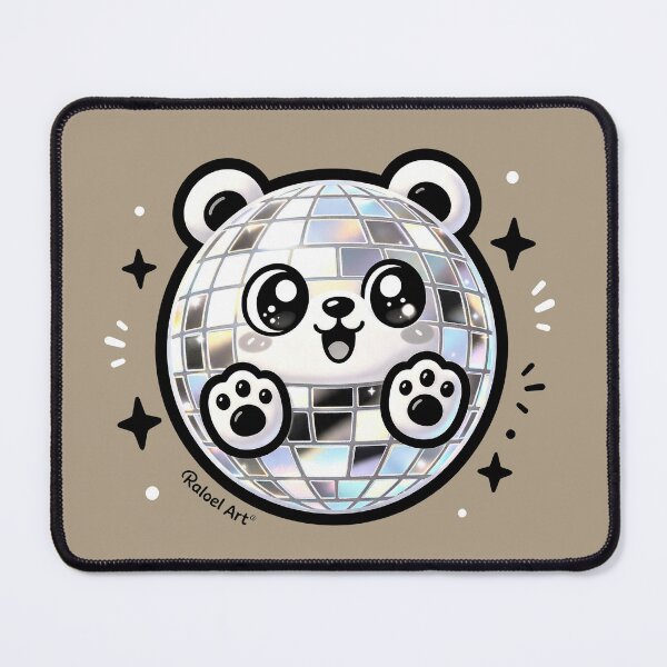 Item preview, Cute Disco Ball Panda - Kawaii Retro Party Art designed and sold by Outlet Raloel.