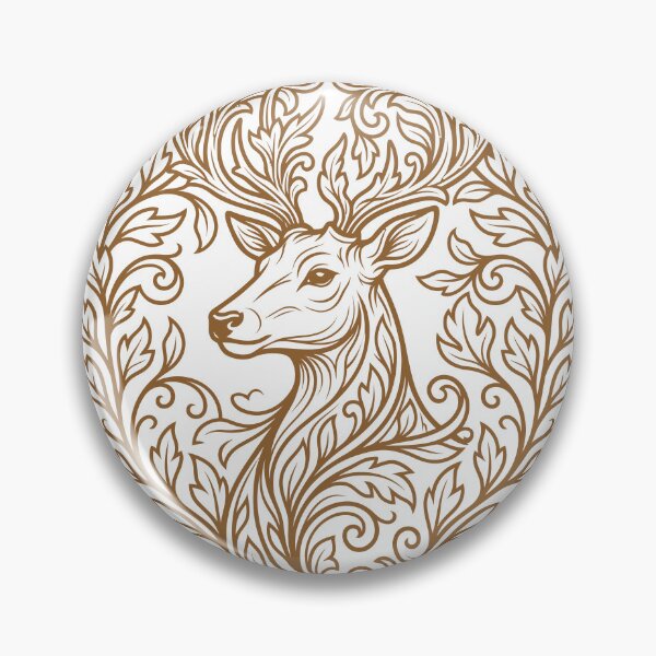 Item preview, Majestic Deer Botanical Wreath Line Art Illustration designed and sold by ZUMERI.