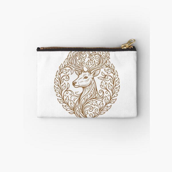 Item preview, Majestic Deer Botanical Wreath Line Art Illustration designed and sold by ZUMERI.