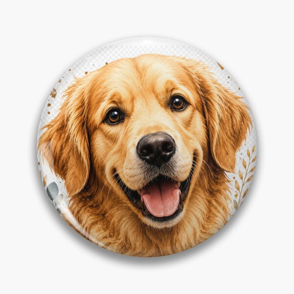 Item preview, Golden Retriever Lover – Happy Fluffy Dog Botanical Portrait designed and sold by UmaGCreativeCo.