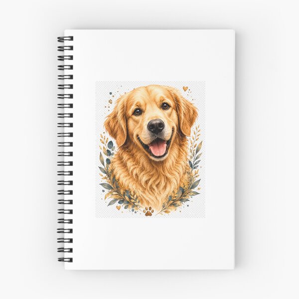 Item preview, Golden Retriever Lover – Happy Fluffy Dog Botanical Portrait designed and sold by UmaGCreativeCo.