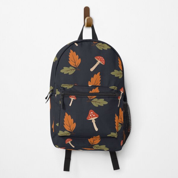 Item preview, Dark Autumn Mushroom and Fall Leaves Seamless Pattern designed and sold by ElenMart.