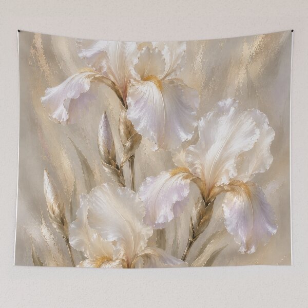 Item preview, Ethereal White Iris Flowers designed and sold by aurelixagency.