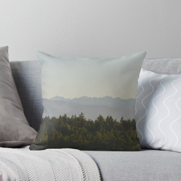 Item preview, Hazy Mountain Range Over Evergreen Forest designed and sold by MiraNadaPrints.