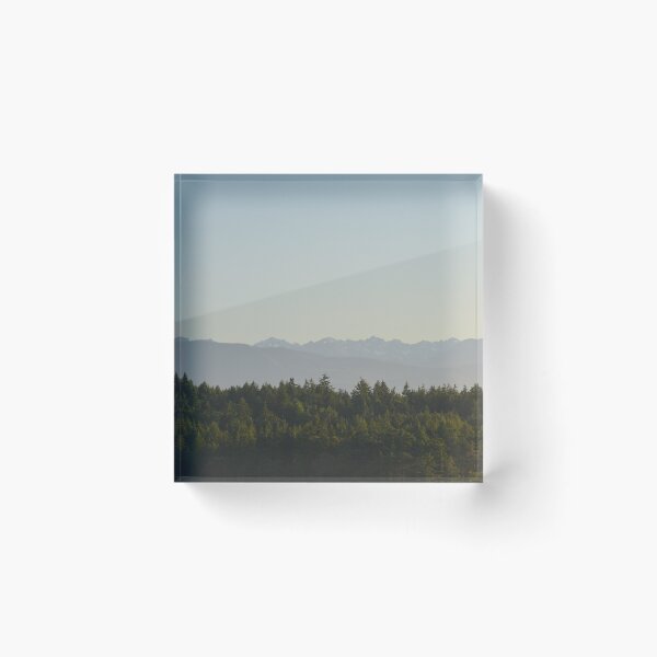 Item preview, Hazy Mountain Range Over Evergreen Forest designed and sold by MiraNadaPrints.