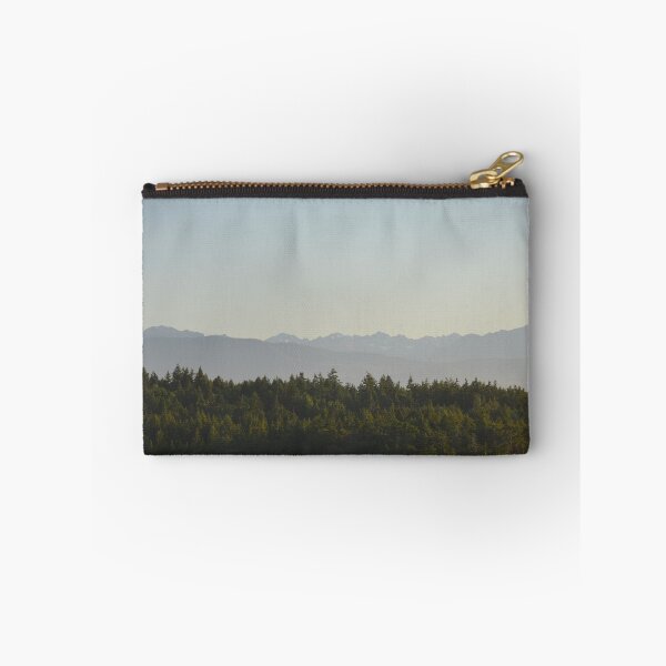 Item preview, Hazy Mountain Range Over Evergreen Forest designed and sold by MiraNadaPrints.
