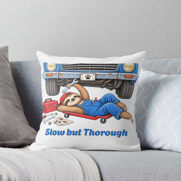 Item preview, Slow but Thorough Sloth Mechanic – Funny Car Repair Design designed and sold by Buli89.