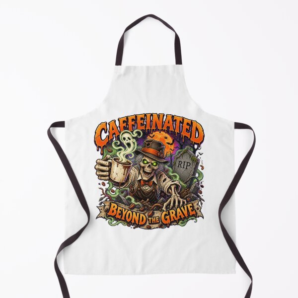 Item preview, Caffeinated Beyond the Grave – Funny Skeleton Coffee Halloween Design designed and sold by FZ Designs.