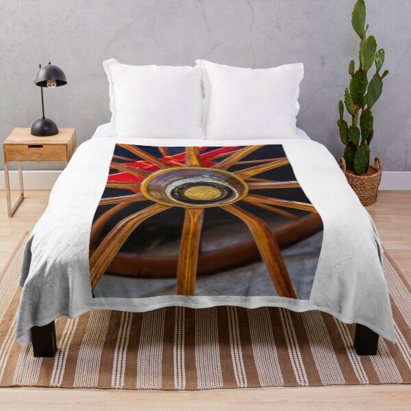 Item preview, Colorful Painted Wooden Wagon Wheel With Bright Flower Basket Decoration and Traditional Folk Design designed and sold by Nmallia.