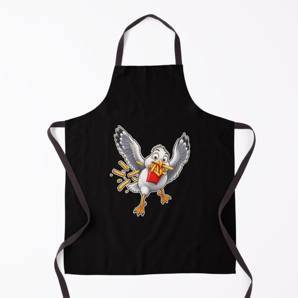 Item preview, Funny seagull steals fries – Cheeky beach scene designed and sold by Zerberus71.