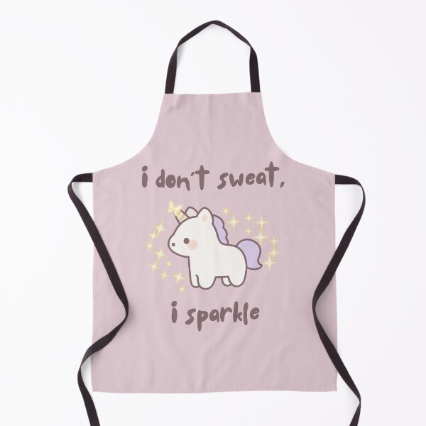 Item preview, I Don't Sweat I Sparkle | Kawaii Unicorn Funny Quote Sticker & T-Shirt designed and sold by Olive Thread Co..