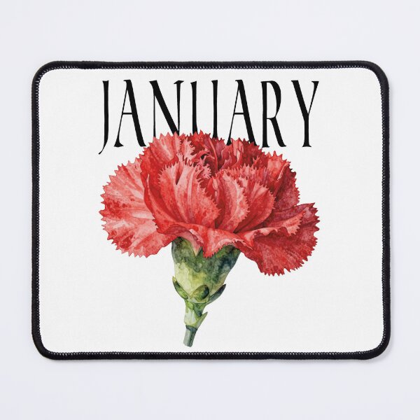 Item preview, Watercolor Red Carnation January Birth Flower designed and sold by WildArtIT.