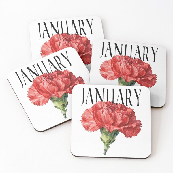 Item preview, Watercolor Red Carnation January Birth Flower designed and sold by WildArtIT.