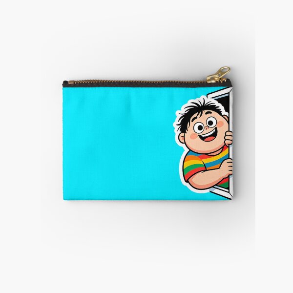 Item preview, Cheerful Rainbow Shirt Boy Peeking Door Cartoon Art designed and sold by Outlet Raloel.