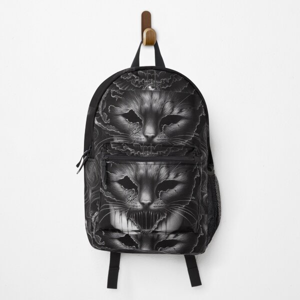 Item preview, Gothic Cat Mask Portrait Dark Horror Girl Pencil Art designed and sold by LujziWorld.