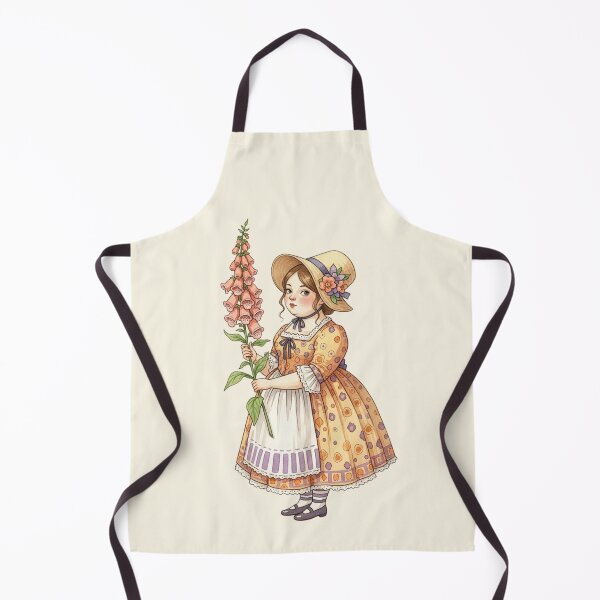 Item preview, Vintage Watercolor Girl with Foxglove - Classic Storybook Illustration designed and sold by Pasteltone.