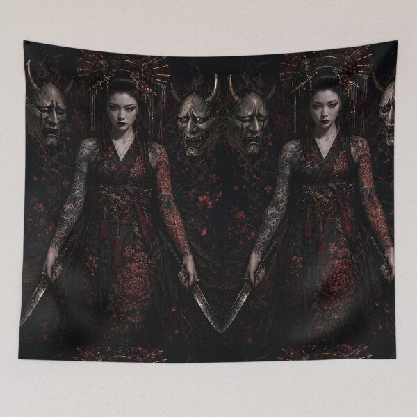 Item preview, Twin Hannya Geisha Irezumi Assassin Art designed and sold by MouradStudio.