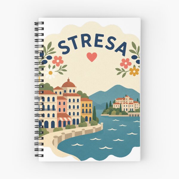 Item preview, Stresa Italy Travel Souvenir Modern Folk Art designed and sold by VisualArtsOasis.