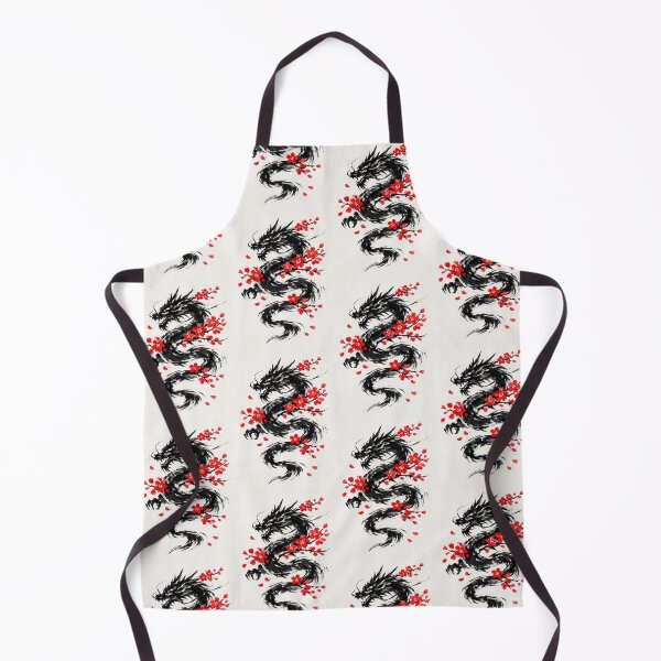Item preview, Mystic Black Ink Dragon and Red Sakura Blossoms designed and sold by Ink-verse-.