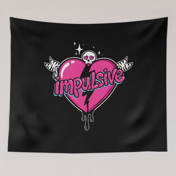Item preview, Impulsive Heart Scene Emo Aesthetic Gift designed and sold by Say It With Ink.
