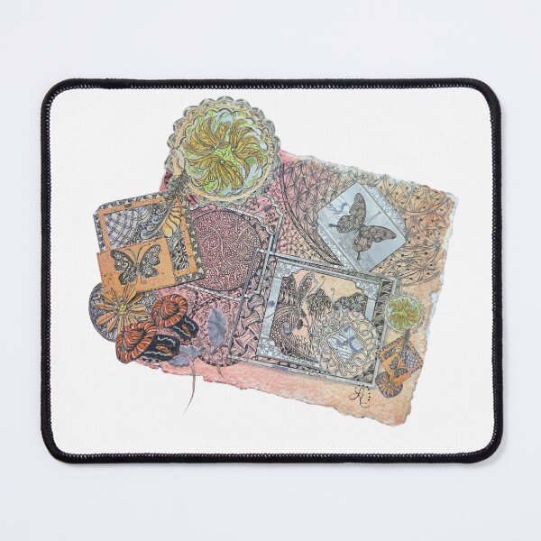 Item preview, Zentangle Butterfly Collage designed and sold by LorieFossaArt.