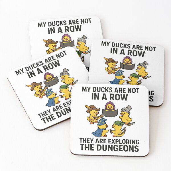 Item preview, My ducks are not in a row They are exploring the dungeons RPG white background designed and sold by Welldoh.