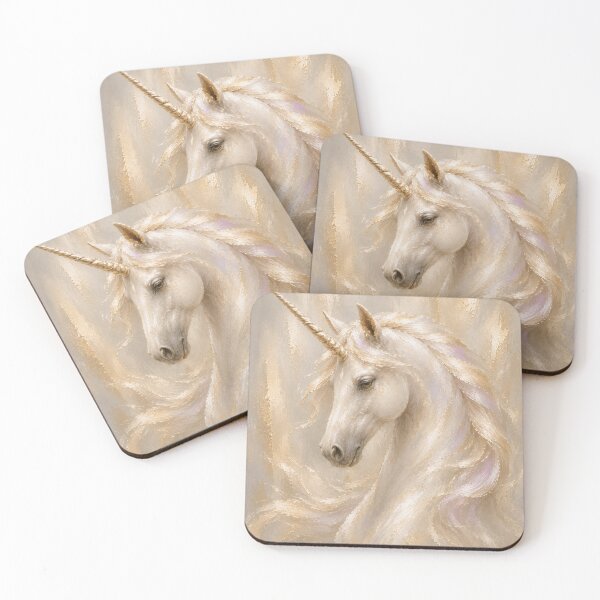 Aperçu de l'œuvre Ethereal Unicorn in Golden Light créée et vendue par aurelixagency.