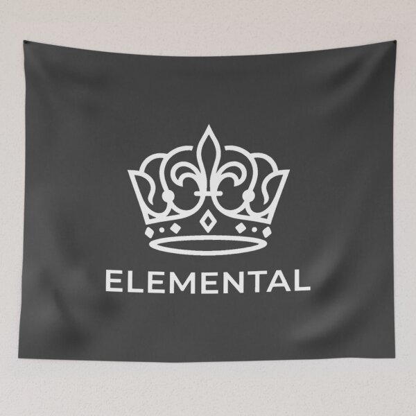 Item preview, ELEMENTAL Royal Crown Logo – Minimalist Design & Streetwear - white designed and sold by Dan's.