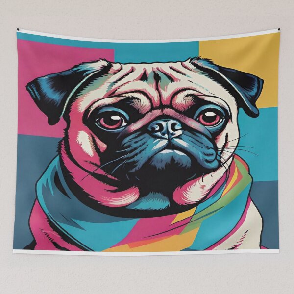 Item preview, Retro Pug designed and sold by DreamistStore.
