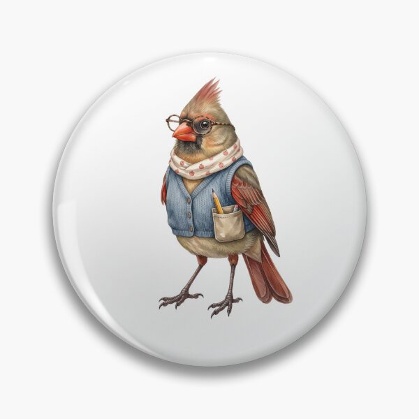 Item preview, Cardinal with Glasses and Scarf designed and sold by Roy & Tiffany.