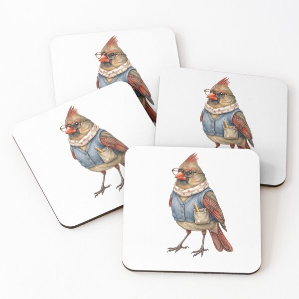 Item preview, Cardinal with Glasses and Scarf designed and sold by Roy & Tiffany.